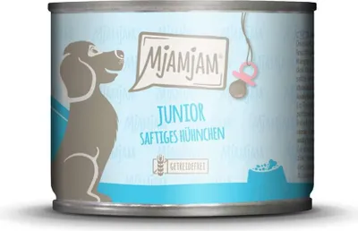 Produktbild von MjAMjAM Dog - Leckere Mahlzeiten Junior Dose 6x200g | Huhn & Ei