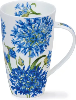 Produktbild von DUNOON Becher Henley Agapanthus Amaryllis weiß blau Porzellan Formano WA