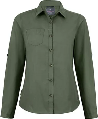 Obrázek produktu pro Craghoppers Expert CES002 | Expert Dámská košile s dlouhým rukávem Kiwi - Barva: Dark Cedar Green - Velikost: 20