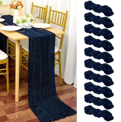 Obrázek produktu pro Sada 10 ubrusů z tkaniny na sýr tmavě modrá - 90 x 300 cm