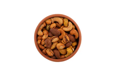 Produktbild von Sunnah Shop® Feurige Nussmischung 500g Geröstet und Pikant | Geröstete Cashewkerne Mandeln und Pistazien nüsse gesalzen mit Chili Aroma Vegan Protein