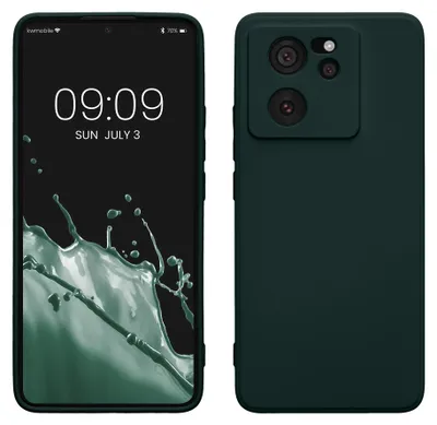 Produktbild von kwmobile Slim Case kompatibel mit Xiaomi 13T / 13T Pro Hülle - Handyhülle aus Silikon in Moosgrün