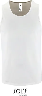 Obrázok produktu pre SOLs 02073 | Pánske športové tielko Sporty - farba: biela - veľkosť: M