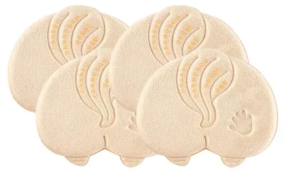 Produktbild von INF Fersenpolster Wildleder-Silikon dünn 9cm x 7.5cm x 0.5cm für Pumps Beige