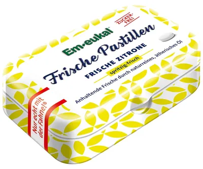 Immagine prodotto di Em eukal Pastiglie Fresche al Limone senza zucchero barattolo di metallo 20g