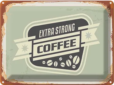 Produktbild von vianmo Blechschild 30x40 cm extra strong Coffee Essen Trinken