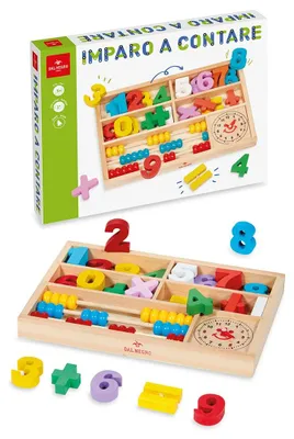 Obrázek produktu pro Dřevěná matematická sada s počítadlovými hodinami