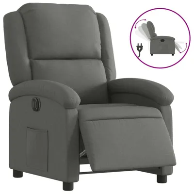 Produktbild von vidaXL Relaxsessel Elektrisch Dunkelgrau Stoff