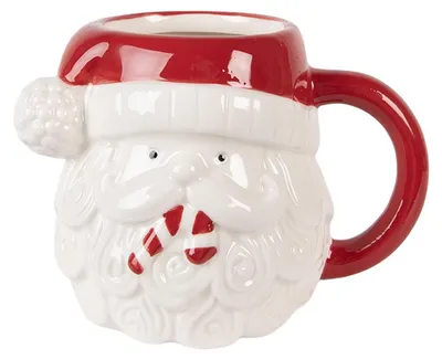 Image de Clayre & Eef Tasse Père Noël 500 ml Blanc Céramique
