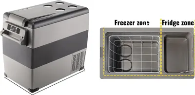 Produktbild von Tragbarer Kühlschrank, Kühlbereich -20℃ bis 20℃, 12/24V Spannung, 55L