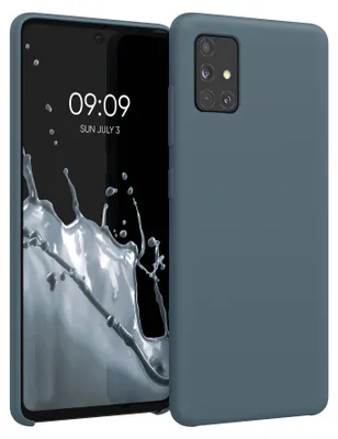 Produktbild von kwmobile Handyhülle für Samsung Galaxy A51 Hülle - Case Silikon - Kabelloses Laden - Schutzhülle Cover in Dunkler Schiefer
