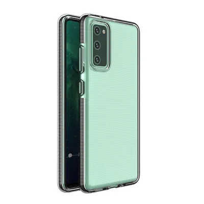 Produktbild von Spring Case Transparente TPU-Gel-Handyhlle mit farbigem Rahmen fr Samsung Galaxy A72 4G, Schwarz