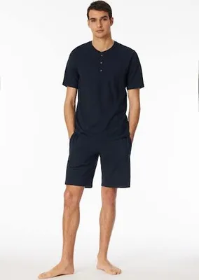 Produktbild von Schiesser Herren T-Shirt Knopfleiste Gr. 52  nachtblau