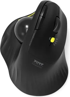 Immagine prodotto di Mouse trackball wireless Bluetooth e 2,4 GHz, ricaricabile, 5 tasti, nero