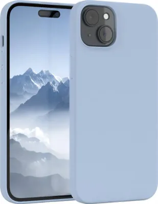 Produktbild von EAZY CASE Silikonhülle für Apple iPhone 15 Plus Silikon Backcover Schutz in Blau