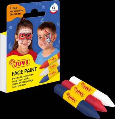 Produktbild von Jovi Schminkstifte 3er Schachtel, weiß, rot, blau