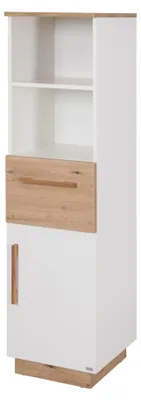 Produktbild von roba Standregal 'Lion' mit 2 offenen Fächern - Korpus in Weiß / Holzdekor 'Artisan Eiche' - Regal für Kinder- & Jugendzimmer