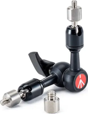 Produktbild von Manfrotto 244MICRO, Schwarz, Aluminium, Stahl, 3 kg, 1/4, 3/8", 1 Stück(e), 150 mm