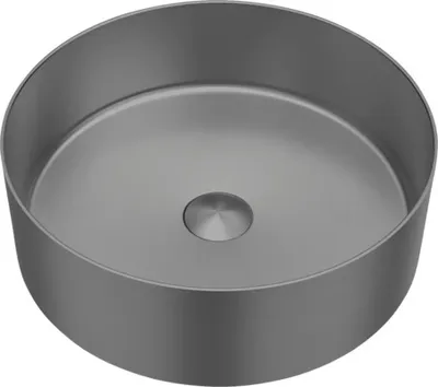 Produktbild von Jungborn Aufsatzwaschbecken ONE 41 x 40 cm mit Schaftventil gun metal