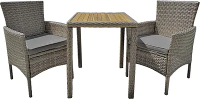 Produktbild von Garden Pleasure Sitzgruppe Dakota grau, schwarz Kunststoff, Metall, 5-teilig
