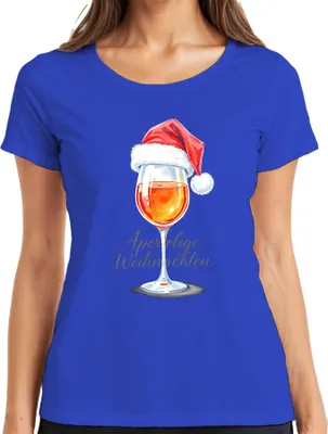 Produktbild von Aperolige Weihnachten Aperol Spritz Cocktail Geschenk Party Bar Damen T-Shirt, Blau, 3XL