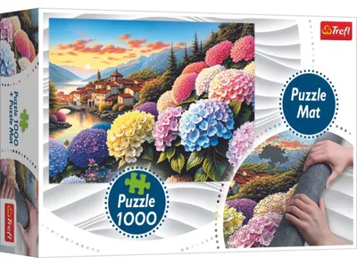 Produktbild von TREFL Puzzle Hortensie, 1000 Stü ck, mit Puzzleblock