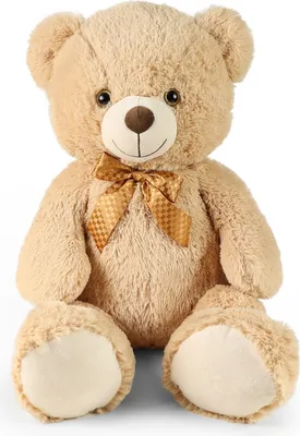 Obrázok produktu pre RAPPA Veľký plyšový medveď Ron svetlohnedý s príveskom 78 cm