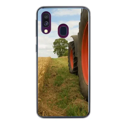 Produktbild von MuchoWow® Handyhülle Schutzhülle Hülle für Samsung Galaxy A40 Traktor - Räder - Weizen Silikon Softcase Handy Hülle - Handy-Tasche