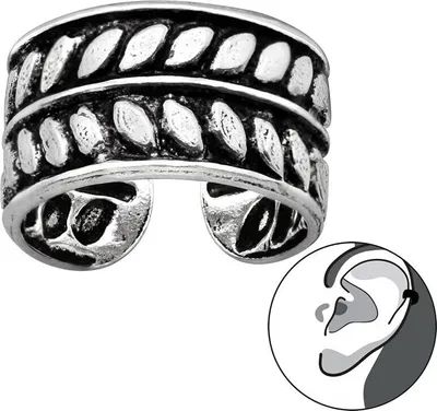 Produktbild von Ohrklemme Silber 925: Ear Cuff Ohrring ohne Loch tragbar Modell 6