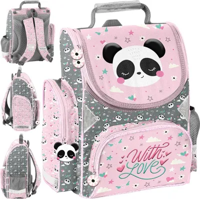 Produktbild von PASO Schulranzen für Mädchen Panda Rosa