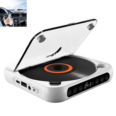 Produktbild von CD-Player, tragbarer CD-Player, LCD-Bildschirm, Bluetooth 5.1 + 2000 mAh, unterstützt die Formate CD, CD-R, CD-RW, MP3, WMA