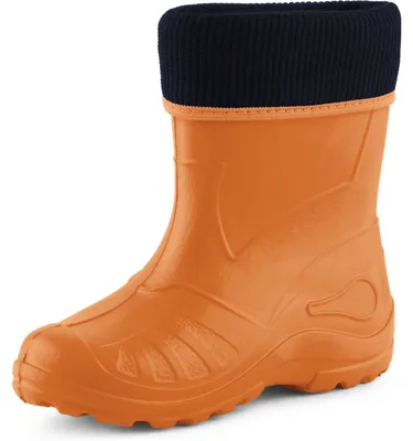 Produktbild von Ladeheid Kinder Mädchen Jungen Federleichte Eva Thermo Gummistiefel Gefüttert KL058 (Orange, 26)