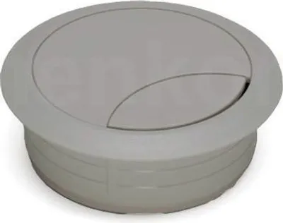 Produktbild von Kabeldurchlass 60 mm für Arbeitsplatte Kunststoff grau
