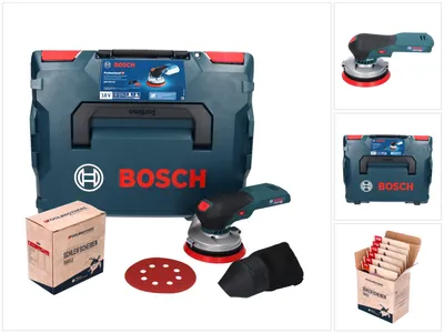 Produktbild von Bosch GEX 18V-125 Professional Akku Exzenterschleifer 18 V 125 mm Brushless + 1x Toolbrothers TURTLE Schleifset + L-BOXX - ohne Akku, ohne Ladegerät