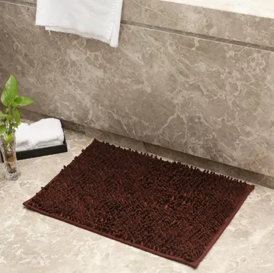 Produktbild von 2 Stück Badezimmerteppich, 40x60cm Badematte Rutschfeste, Badteppich, Saugfähig Weich Badvorleger für Badezimmer