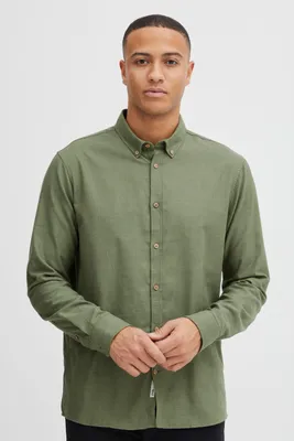 Produktbild von !Solid SDPete SH Herren Freizeithemd Hemd Basic Langarmhemd mit Button-Down-Kragen robuste Baumwoll-Polyester Qualität