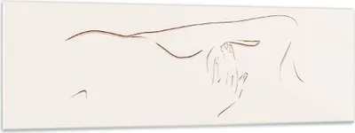 Produktbild von Bilder auf glas - Einteilig - Skizze Nacktheit Frau - 160x50cm - Glasbilder - Wandbilder - Bilder - zum Aufhängen bereit - Wanddekoration aus Glas - Glas Bilder - Wandbild auf Glas - GAB160x50-4552