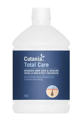 Imagen del producto de CUTANIA® Total Care: Complemento alimenticio con biotina, zinc, L-cisteína, ácidos grasos omega 3 y 6, y vitaminas, para perros y gatos, 450 ml
