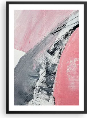 Produktbild von Gerahmtes Poster - Schwarzer Rahmen - Rosa Grau Farbe - 50x70 cm - Wand Bild - Wanddeko - Wandbilder - Kunstposter - Wandposter - Bilderrahmen - Bilder - Kunstdruck - Wanddekoration - P2BPA50x70-4982