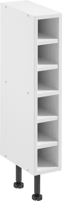 Produktbild von Regalunterschrank 15 cm küchemöbel ohne Arbeitsplatte, Sorento D15P Weiß