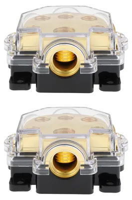 2er-Pack Stromverteilerblock 0GA auf 2x8GA 2x4GA 1x2GA