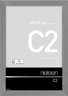 Produktbild von nielsen Aluminium Bilderrahmen C2, 10x15 cm, Struktur Grau Matt