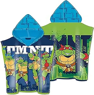 Obrázek produktu pro Pončo z mikrovlákna – Ninja želvy – 55 x 55 cm