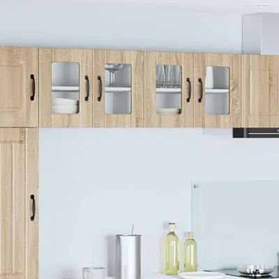 Immagine prodotto di vidaXL Armadio a muro in vetro PORTO in rovere Sonoma 60 x 31 x 40 cm