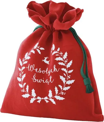Produktbild von Geschenktasche - Rot - 45x30cm - Wiederverwendbar - Weihnachtsgeschenk - Weihnachtsdekoration