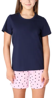 Image de Pyjama pour fille Merry Style MS10-265 (bleu marine/rose/à pois, taille 164)