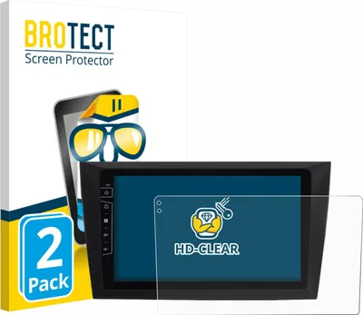 Produktbild von 2x Für Dynavin D8-DF31 9" Schutzfolie BROTECT Displayschutz Display Schutz Folie Klar Transparent