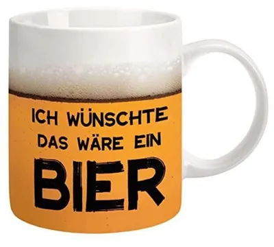 Immagine prodotto di Bicchiere da birra in Vetroceramica, capacità 330 ml, ideale come regalo di Natale per uomini e papà. Lavare a mano