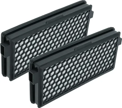 Produktbild von vhbw 2x Staubsaugerfilter kompatibel mit Miele S8370, S8380, S 8340, S 8310, S8320, S8330, S8360 Staubsauger - HEPA-Aktivkohlefilter Schwarz Weiß