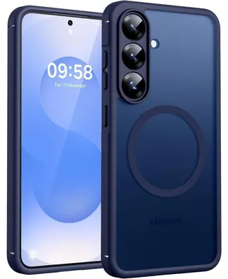 Productafbeelding van Beschermhoes voor Samsung Galaxy S25, met MagSafe, blauw, schokbestendig, krasbestendig, magnetisch